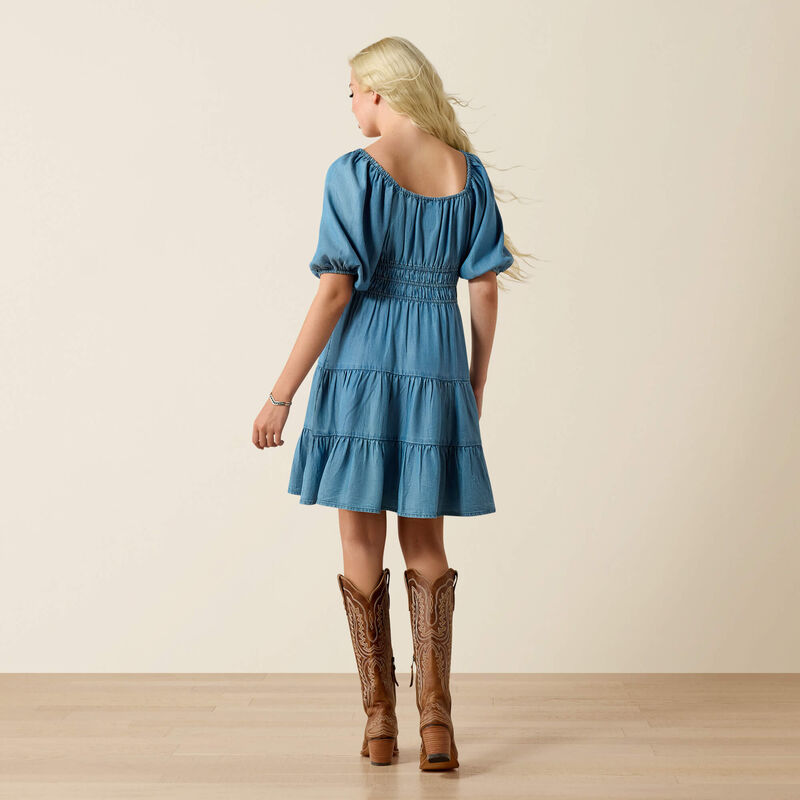 Women's Ariat Juliet Dress-Light Wash Indigo