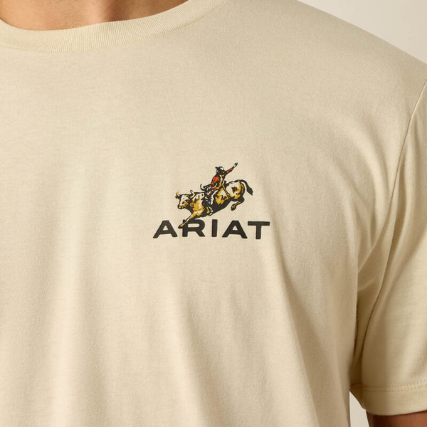 Men's Ariat Ride Em Cowboy Classic Fit T-Shirt-Natural