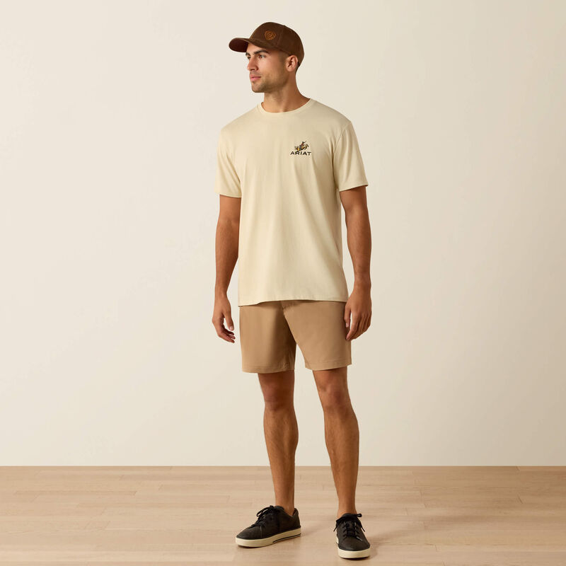 Men's Ariat Ride Em Cowboy Classic Fit T-Shirt-Natural