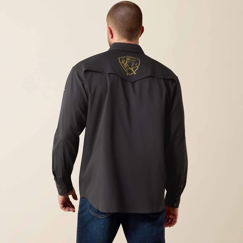 Ariat Men's Western VentTEK PBR Snap Shirt-Phantom