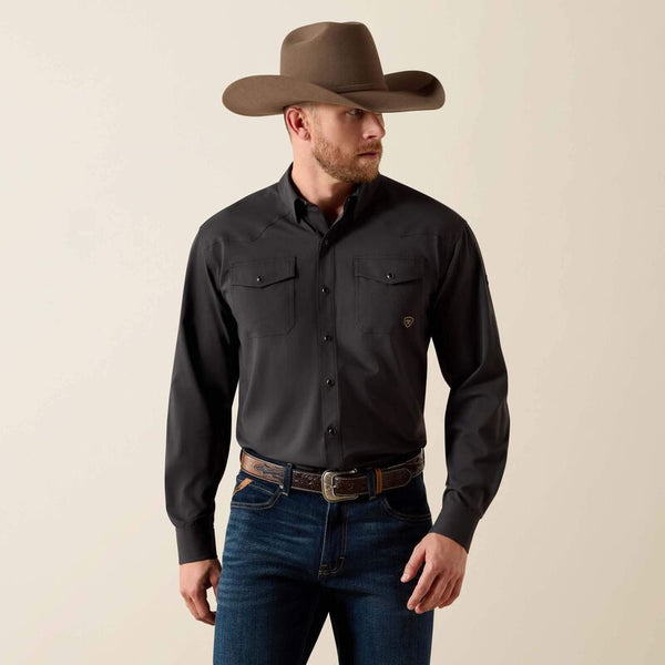 Ariat Men's Western VentTEK PBR Snap Shirt-Phantom