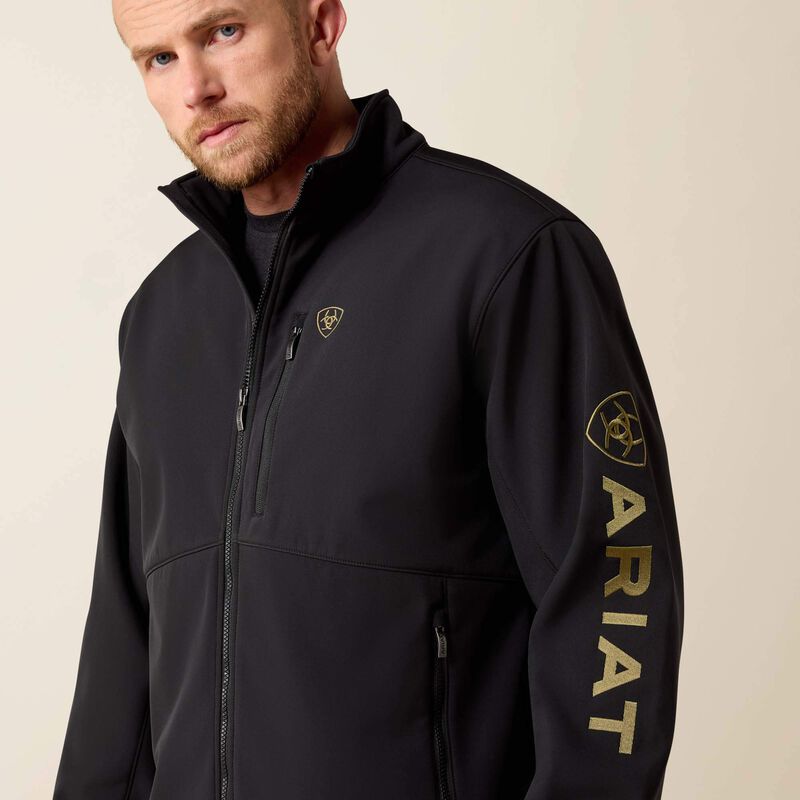 Ariat® Men's Logo Softshell PBR Jacket - Black