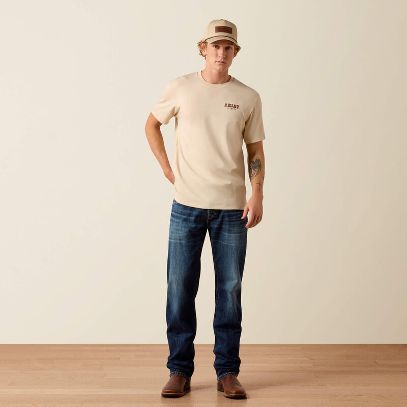 Men's Ariat Desert Cowboy Up Classic Fit T-Shirt-Natural