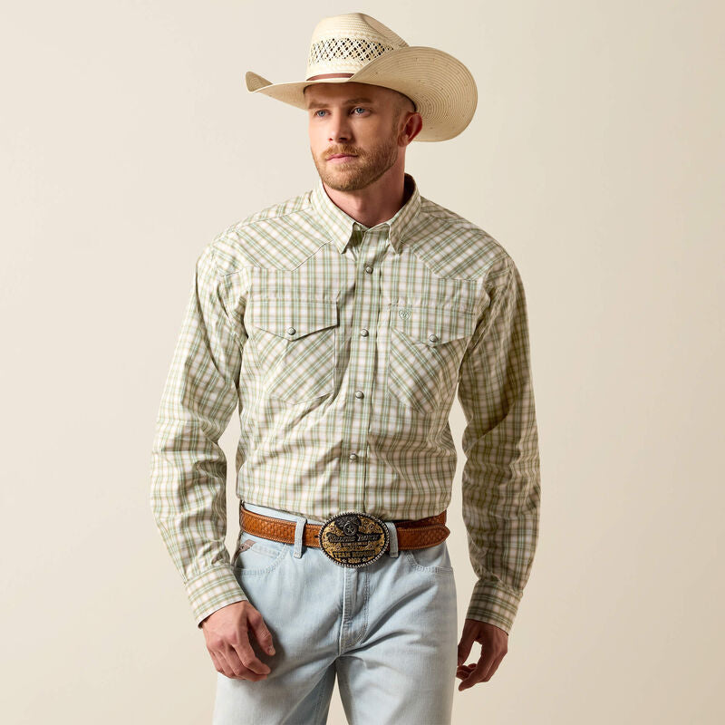 Men's Ariat Pro Series Fraser Classic Snap Fit Shirt-White Multi