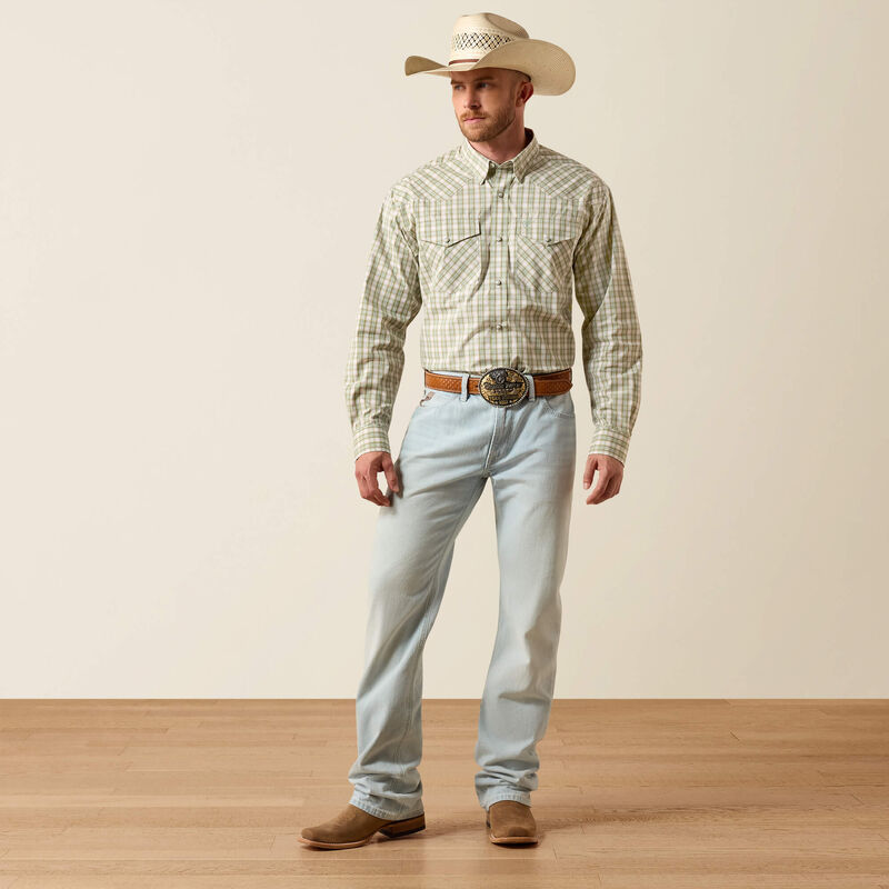 Men's Ariat Pro Series Fraser Classic Snap Fit Shirt-White Multi