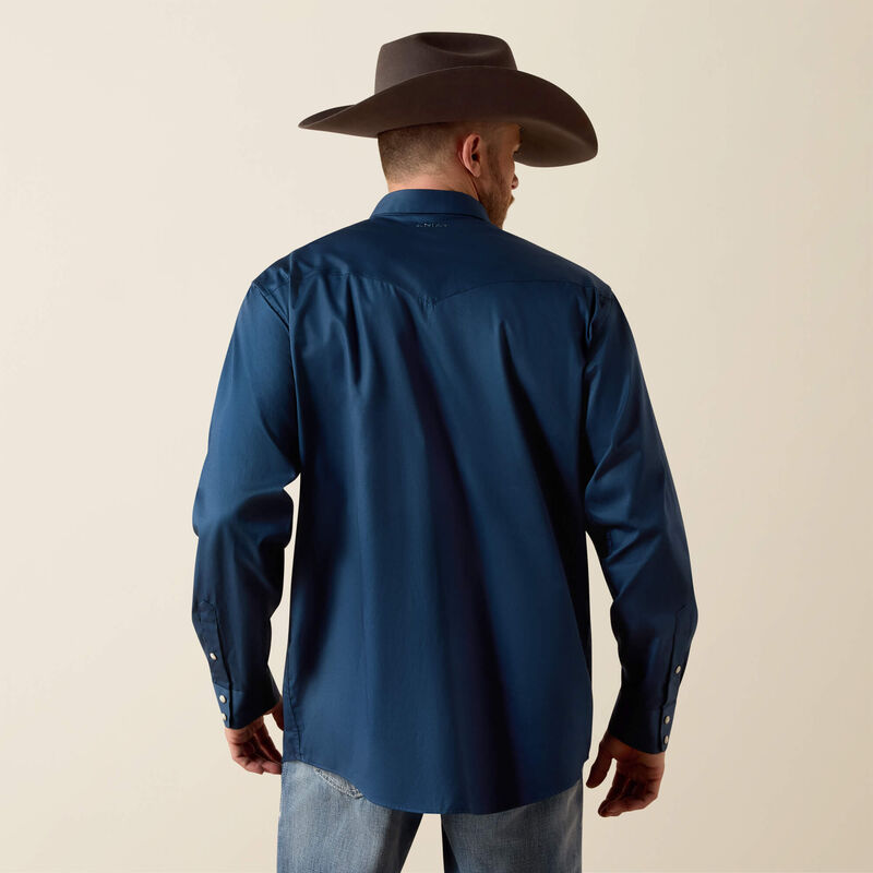 Men's Ariat Lightweight Twill Classic Fit Snap Shirt-Key Largo