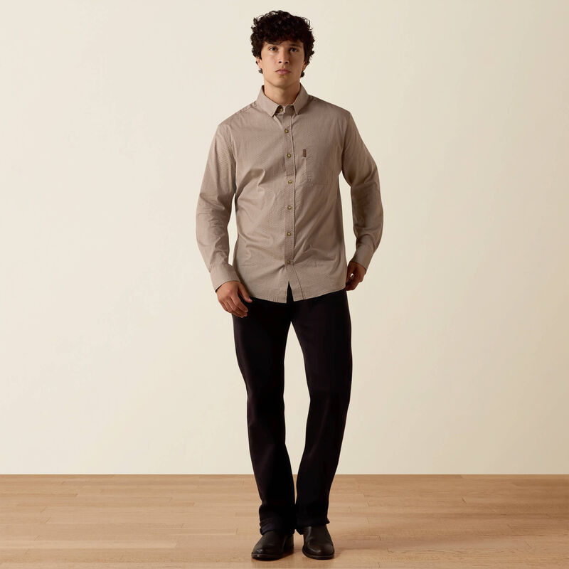 Men's Ariat Monty Modern Long Sleeve Shirt-String Arrow Stripe - CWesternwear