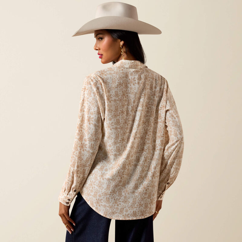 Women's Ariat Homestyle Shirt-Boots 'N' roses
