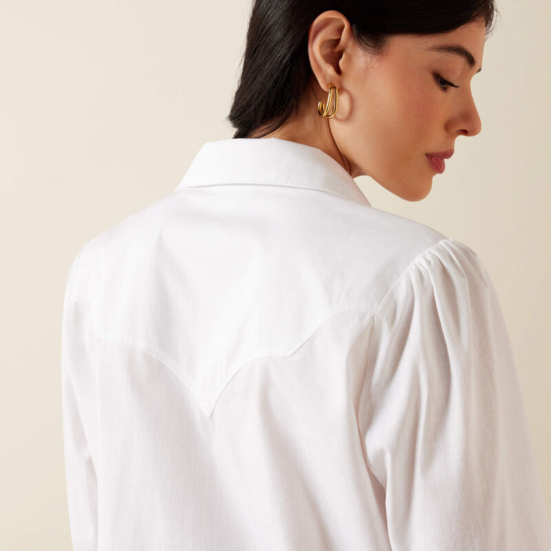 Women's Ariat Lattice Shirt-White