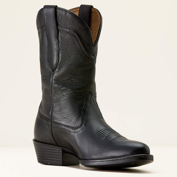 Men's Ariat Easton R Toe Western Boot-Eclipse Black - CWesternwear