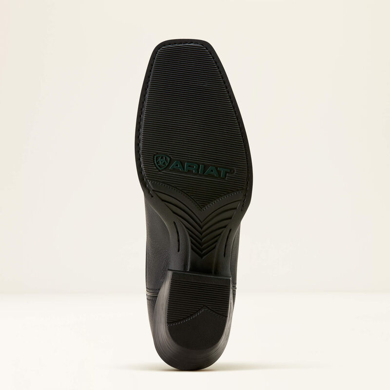 Men's Ariat Sport Lawman Square Toe Cowboy Boot-Black Deertan