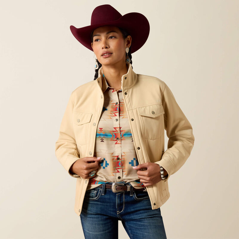 Ariat Women's Berber Back Softshell Jacket-Irish Cream