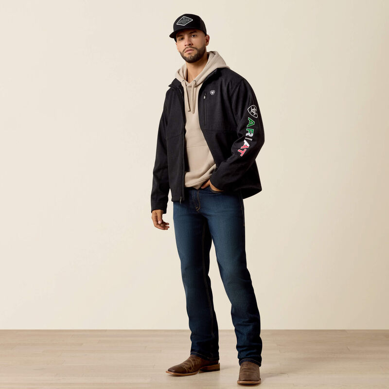Ariat Men's Logo Softshell Jacket-Black/Mexico