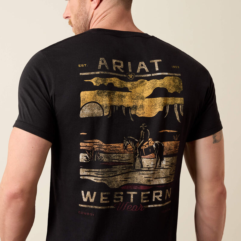 Men's Ariat Monument Gaucho T-Shirt-Black