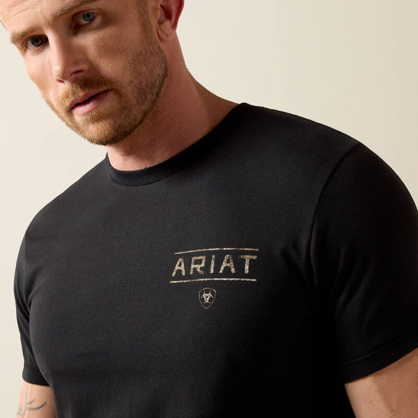 Men's Ariat Monument Gaucho T-Shirt-Black