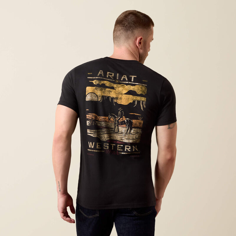 Men's Ariat Monument Gaucho T-Shirt-Black