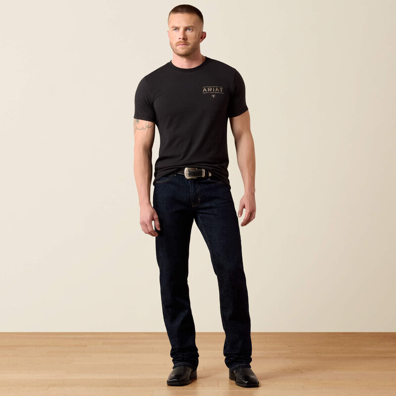 Men's Ariat Monument Gaucho T-Shirt-Black