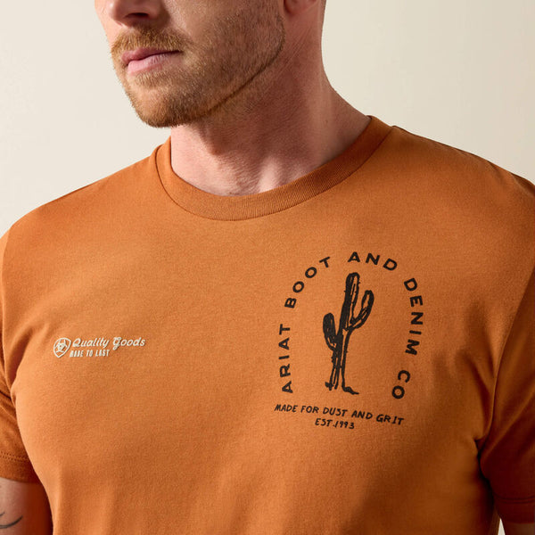 Men's Ariat Tobacco Tough T-Shirt-Adobe