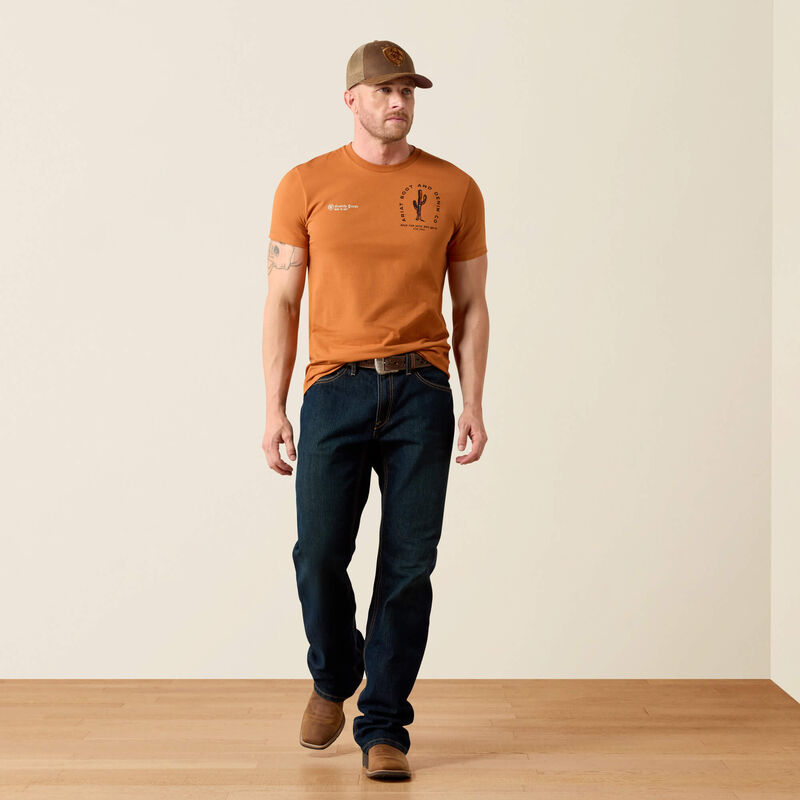 Men's Ariat Tobacco Tough T-Shirt-Adobe