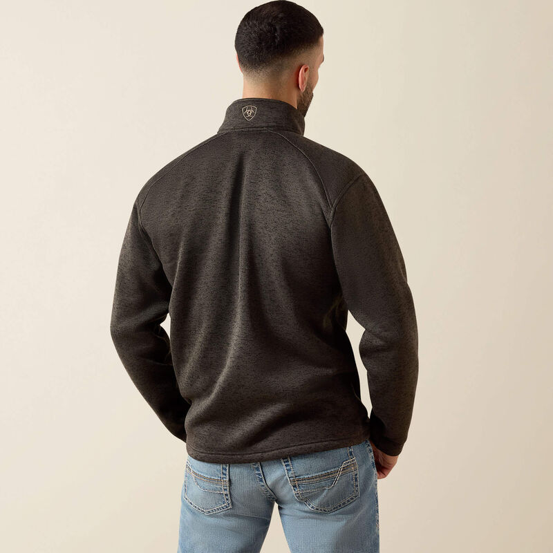 Men's Ariat Caldwell Full Zip Sweater-Beluga - CWesternwear