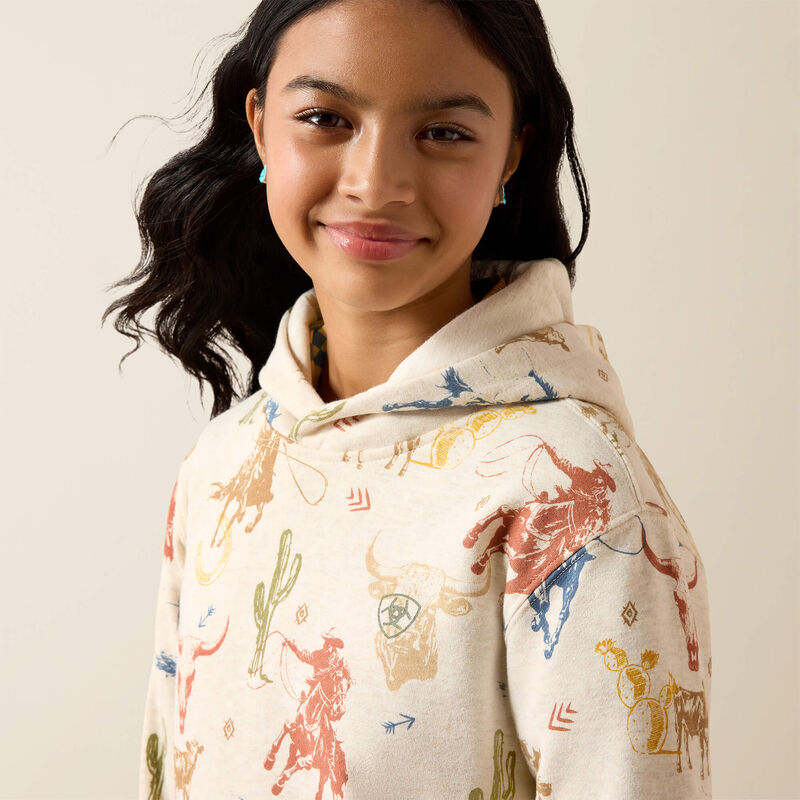 Girl's Ariat Ranch Tale Hoodie-Desert Run