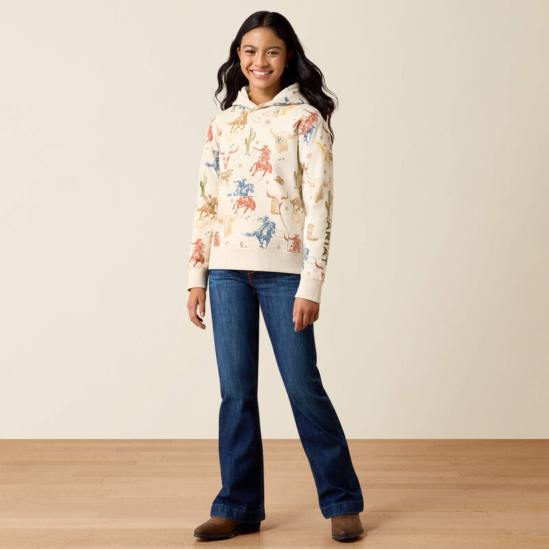 Girl's Ariat Ranch Tale Hoodie-Desert Run