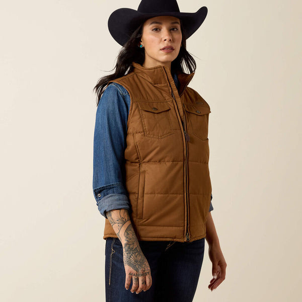 Women's Ariat Grizzly Quilted Vest-Dashund