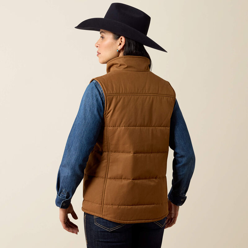 Women's Ariat Grizzly Quilted Vest-Dashund