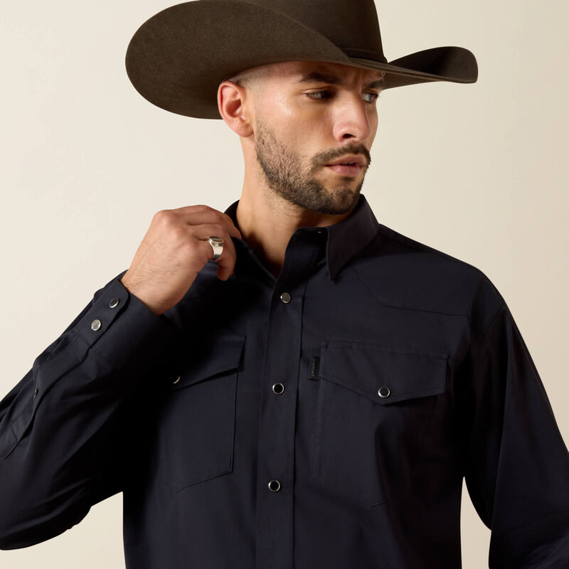 Men's Ariat Everything Classic Fit Snap Shirt-Black