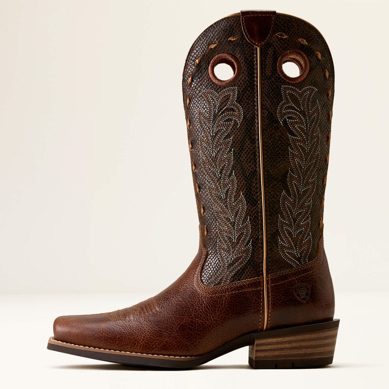 Ariat Women's Lucera Narrow Cutter Toe Western Boot-Deepest Tan/Chocolate Snake Print