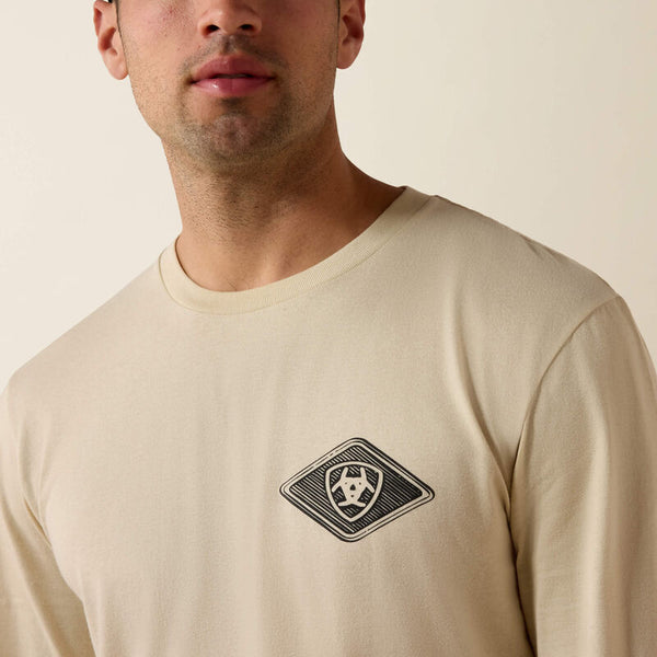 Ariat Men's Medallion Standard Long Sleeve T-Shirt-Natural