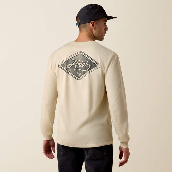 Ariat Men's Medallion Standard Long Sleeve T-Shirt-Natural