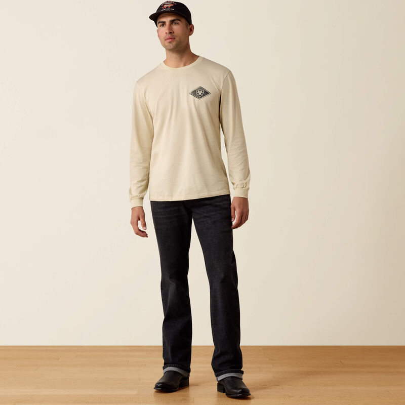 Ariat Men's Medallion Standard Long Sleeve T-Shirt-Natural