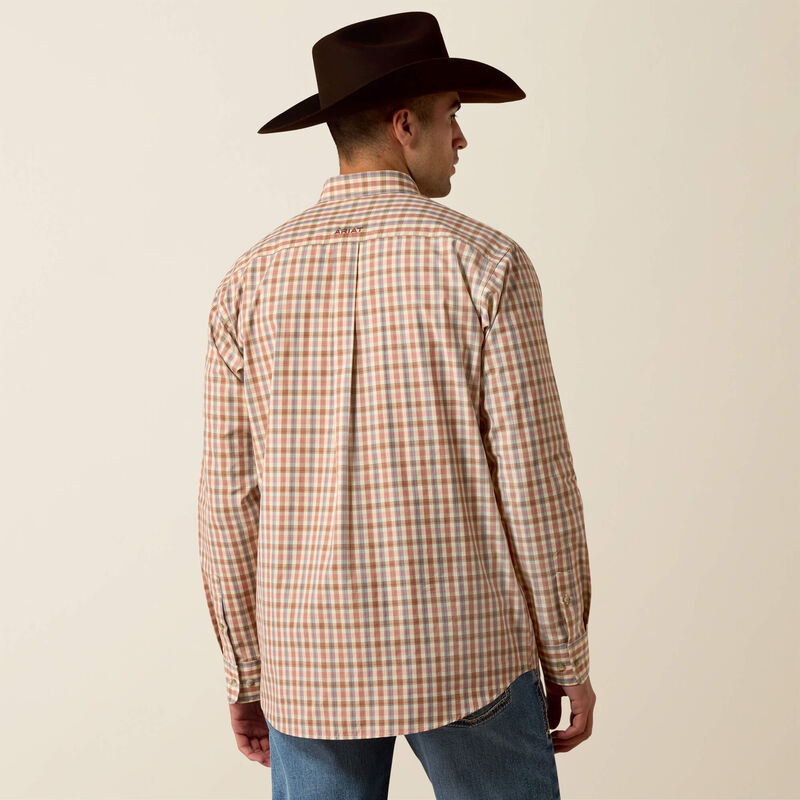 Men's Ariat Pro Series Dave Classic Fit Shirt-Vanilla Custard Multi Small Plaid