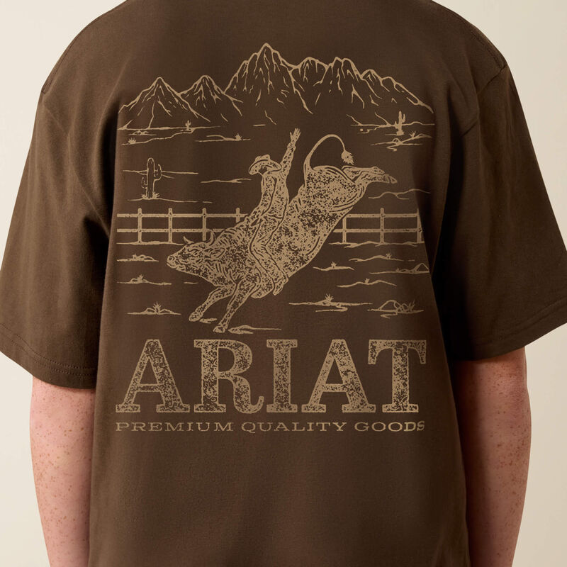 Boy's Ariat Mountain BullT-Shirt-Turkish Coffee