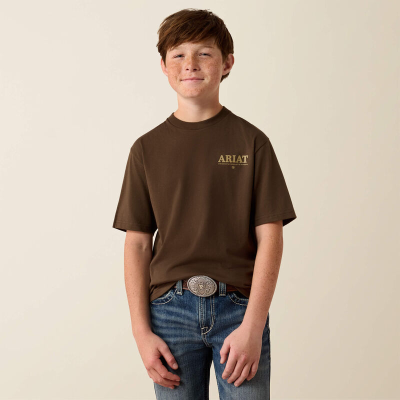 Boy's Ariat Mountain BullT-Shirt-Turkish Coffee