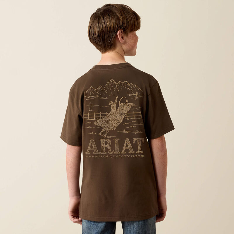 Boy's Ariat Mountain BullT-Shirt-Turkish Coffee