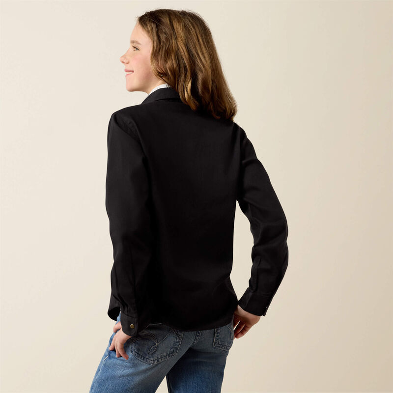 Ariat Girl's Valentina Western Snap Shirt-Black