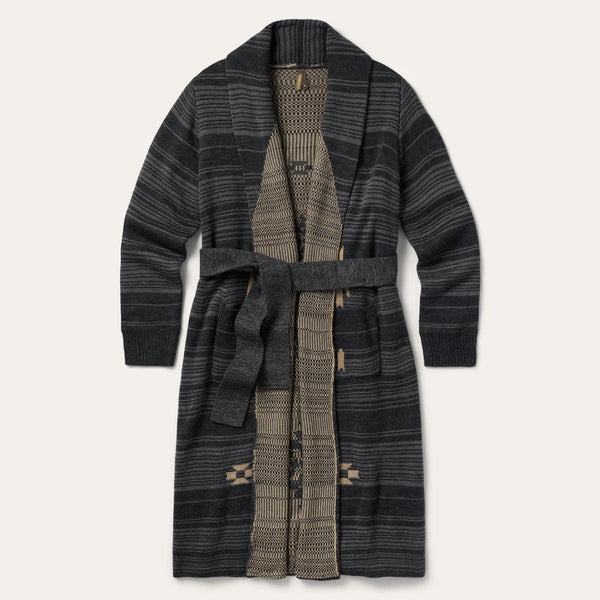 Women's Stetson Southwest Blanket Shawl-Charcoal