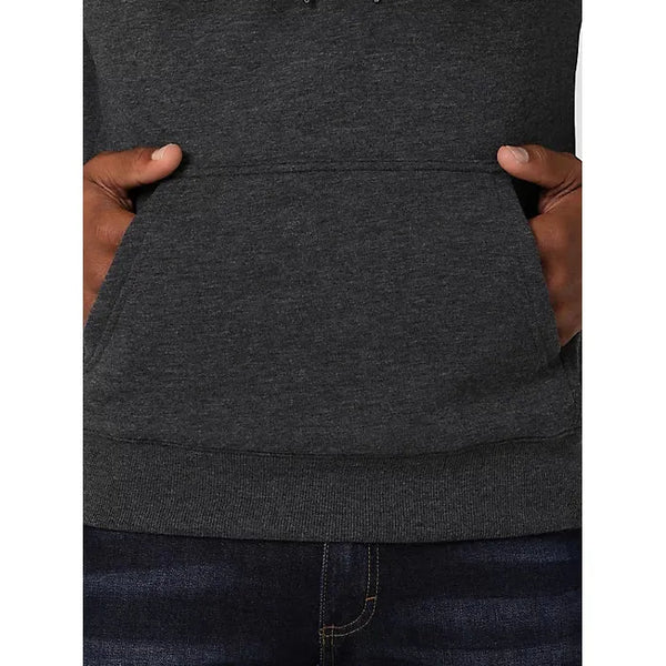 MEN'S WRANGLER CAMO LOGO HOODIE IN CAVIAR HEATHER