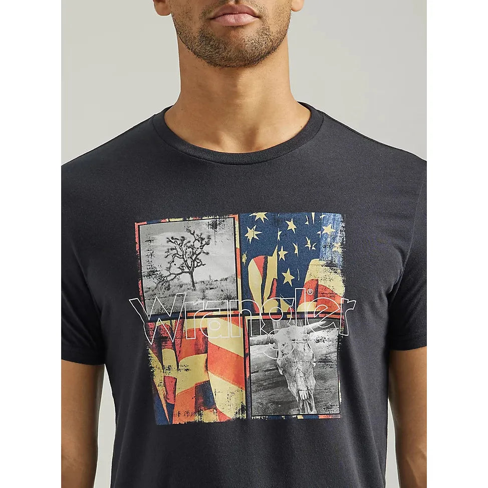 Men's Wrangler Americana Photos T-Shirt in Jet Black