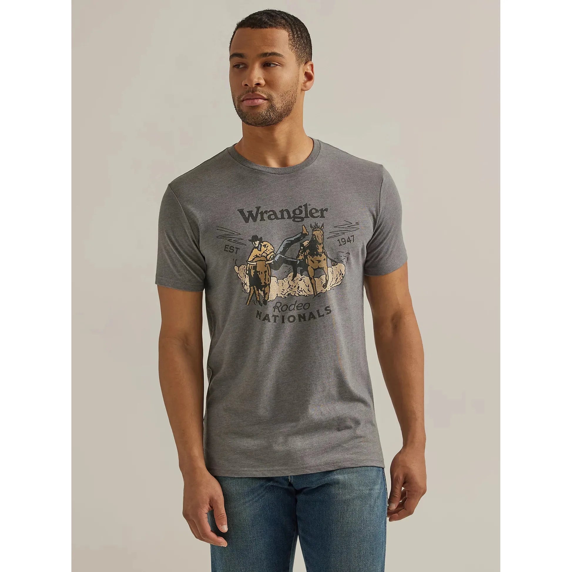 Men's  Wrangler RODEO NATIONALS GRAPHIC T-SHIRT IN PEWTER