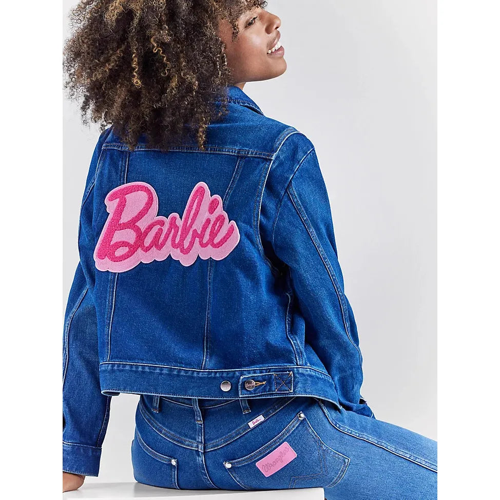 Women's Wrangler x Barbie™ Zip Front Denim Jacket in Wrangler Blue