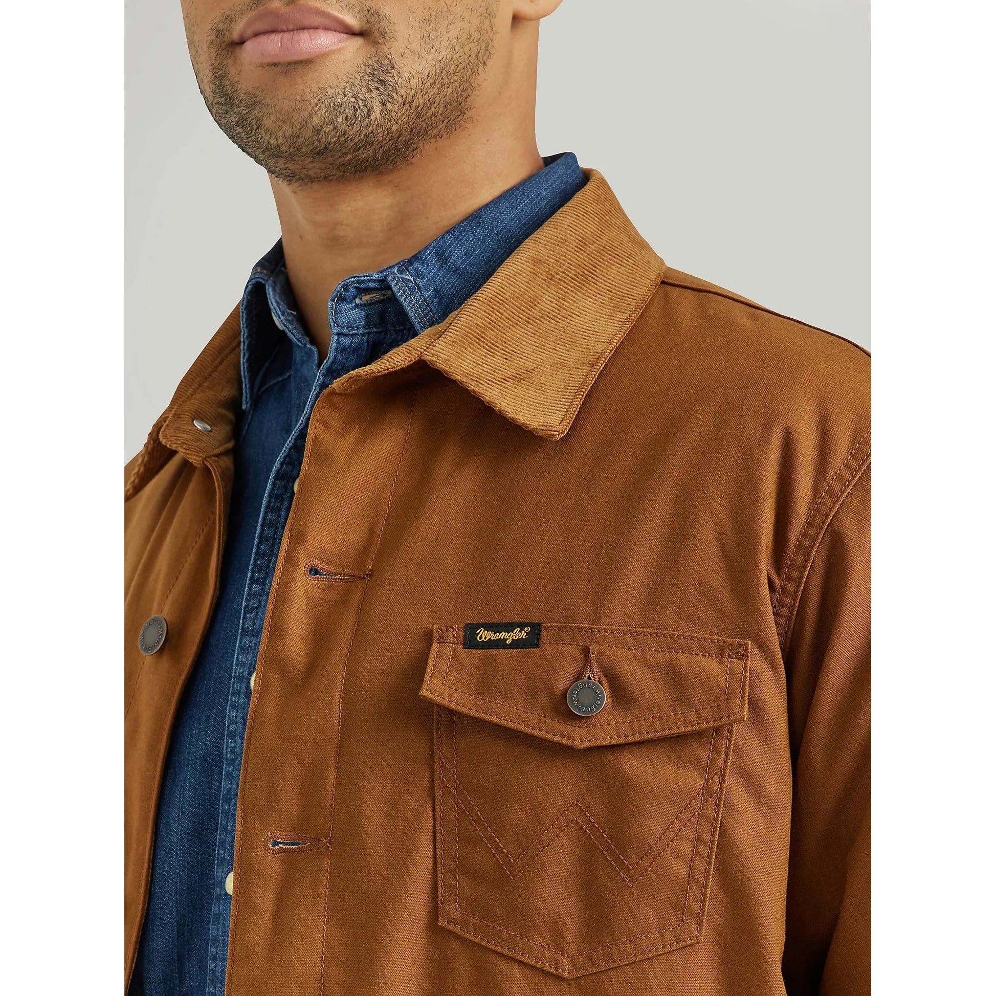 Men's  Wrangler Western Lined Canvas Barn Coat - Hay Bale