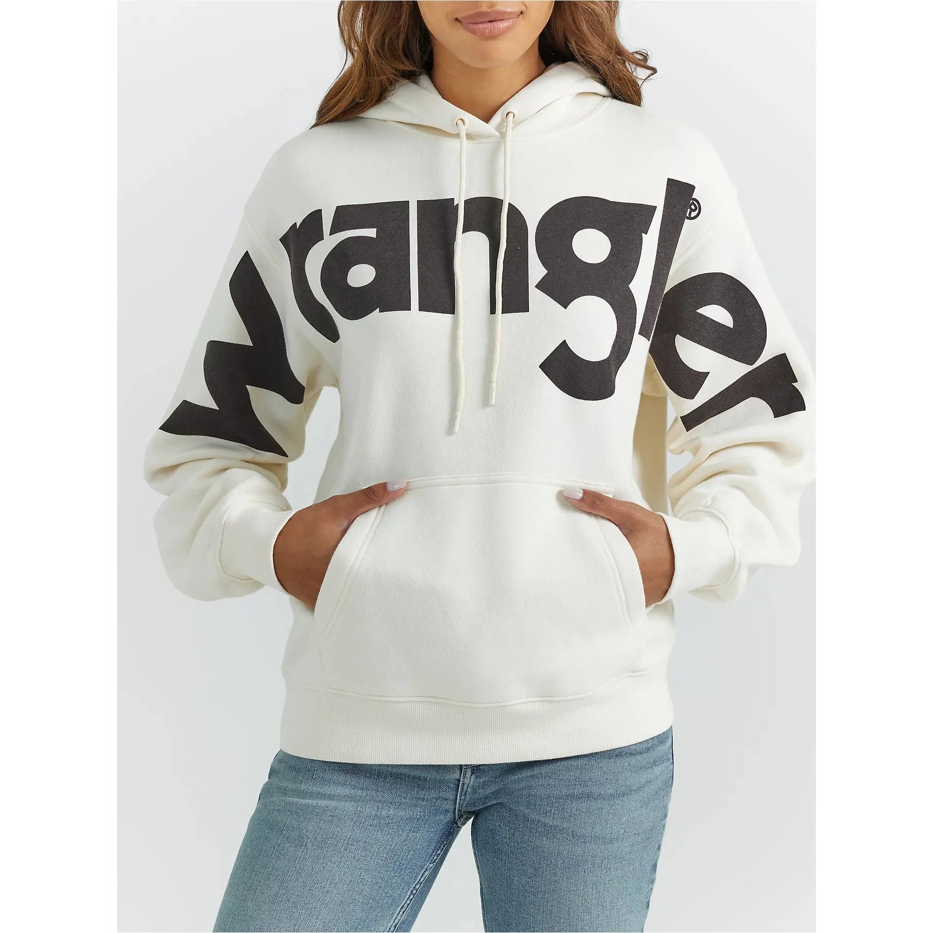 Women's Wrangler Bold Logo Hoodie in White