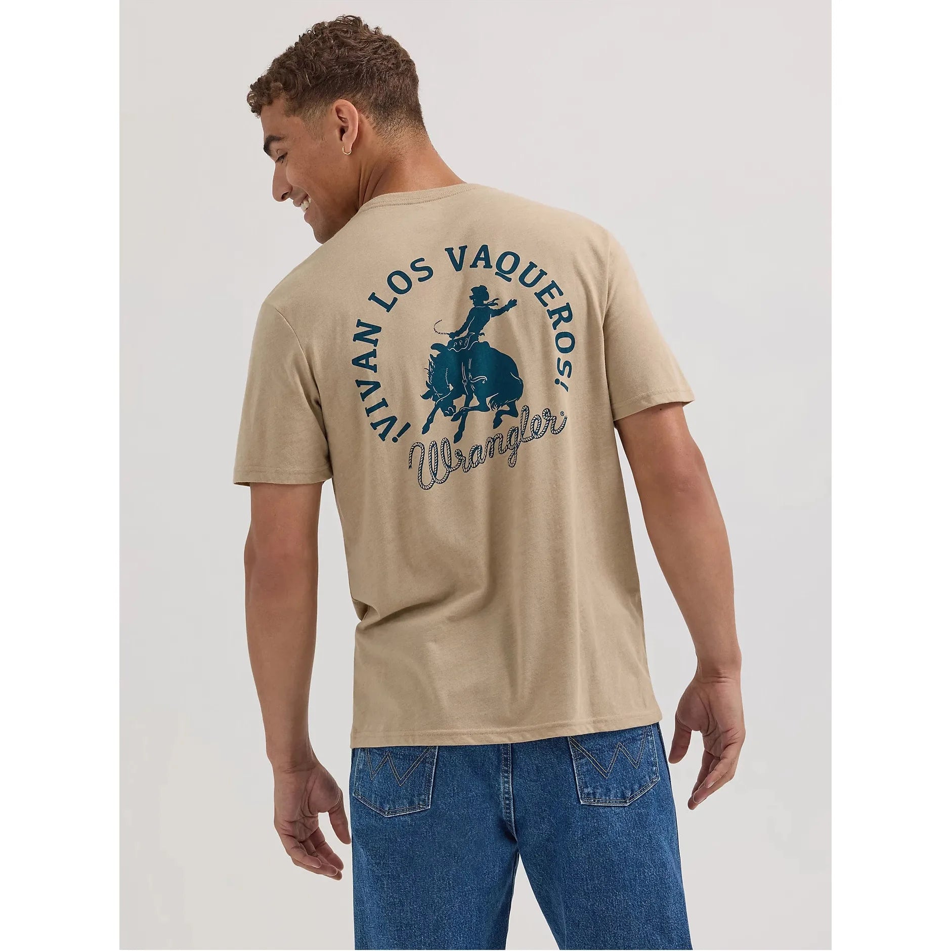 Men's Wrangler Long Live Cowboys Spanish T-Shirt