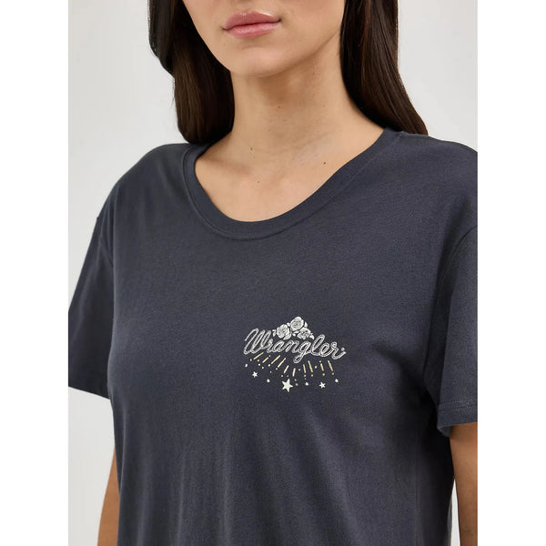 Women's Wrangler Western Back Graphic Boyfriend Tee-Phantom
