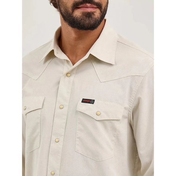 Men's Wrangler ATG™ Drover Utility Shirt-Pelican
