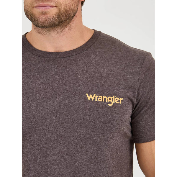 Men's  Wrangler Back Graphic T-shirt-Desert Bistre