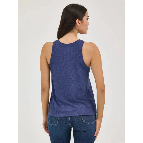 Women's Wrangler Western Graphic Goddess Tank-Navy Diamond